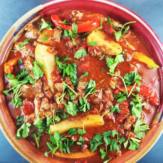 Lamb Ragu with Peppers