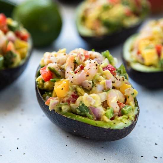 Mango Shrimp Stuffed Avocado
