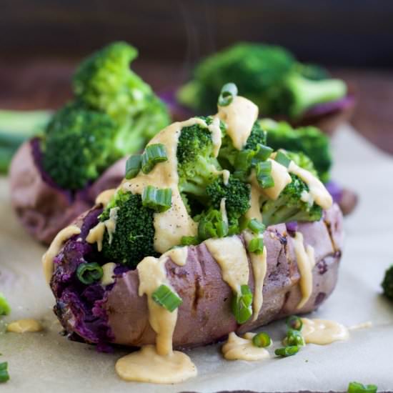 Stuffed Potatoes w/ Vegan Cheese