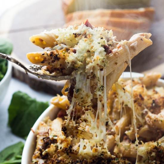 Creamy Sun-dried Tomato Pasta Bake