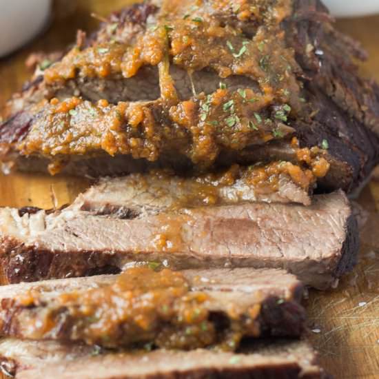 Red Wine Braised Instapot Brisket