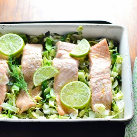 Sweetheart Cabbage and Dill Salmon