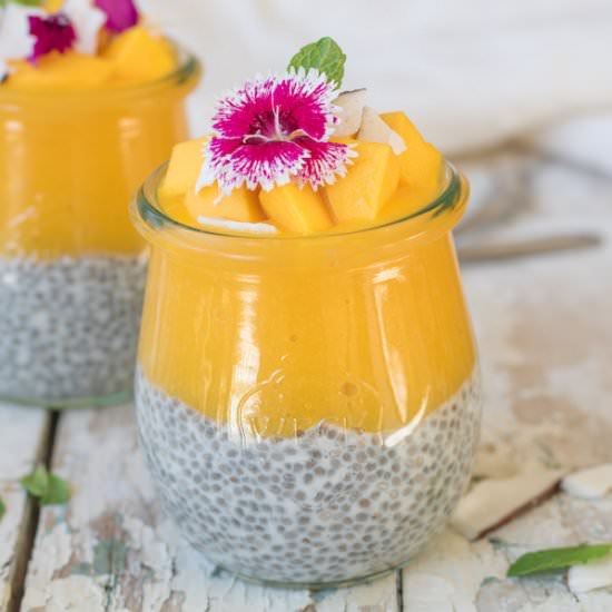 Coconut Chia Pudding with Mango