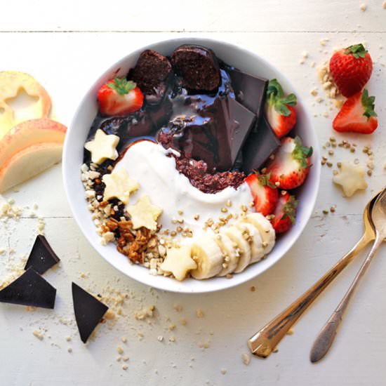 Melted Chocolate Hot Oats Breakfast