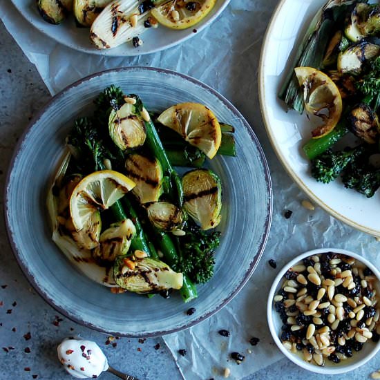 Grilled Broccolini & Brussels