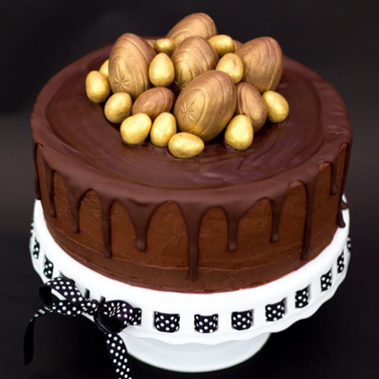 The Best Golden Egg Drip Cake