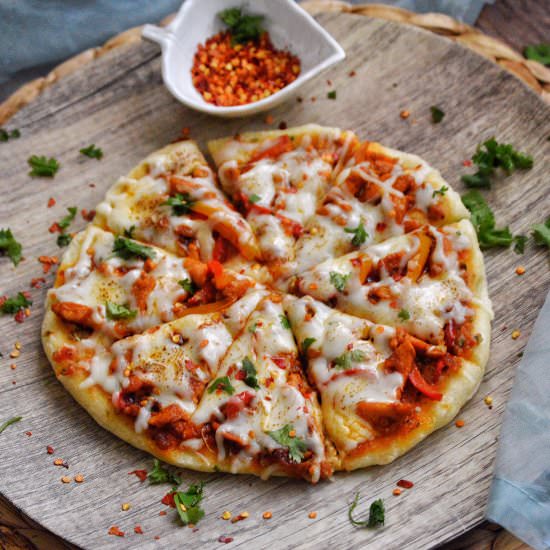 Stove Top Chicken Fajita Pizza