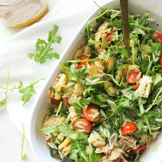 Orzo Pasta Salad w/ Grilled Veggies