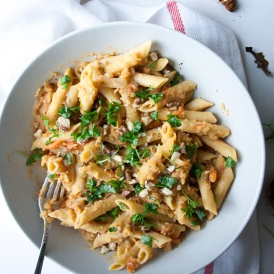 Creamy Red Lentil Pasta