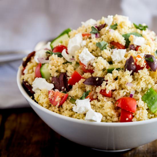 GREEK INSPIRED COUSCOUS SALAD
