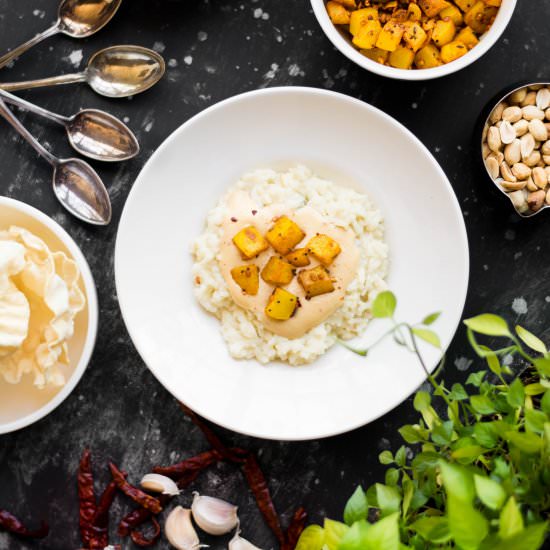 Coconut Conjee w/ Peanut Chutney