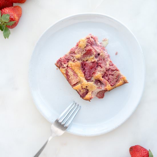 Strawberry Swirl Clafoutis