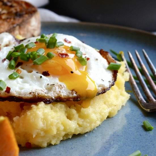 Creamy Polenta with Fried Eggs