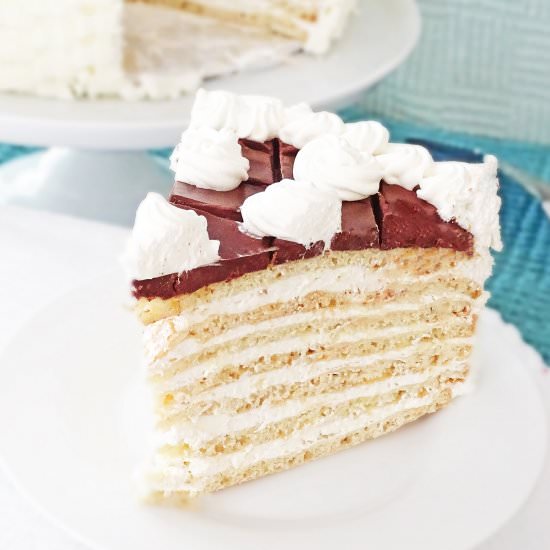 Ammonia White Cake with Sour Cream