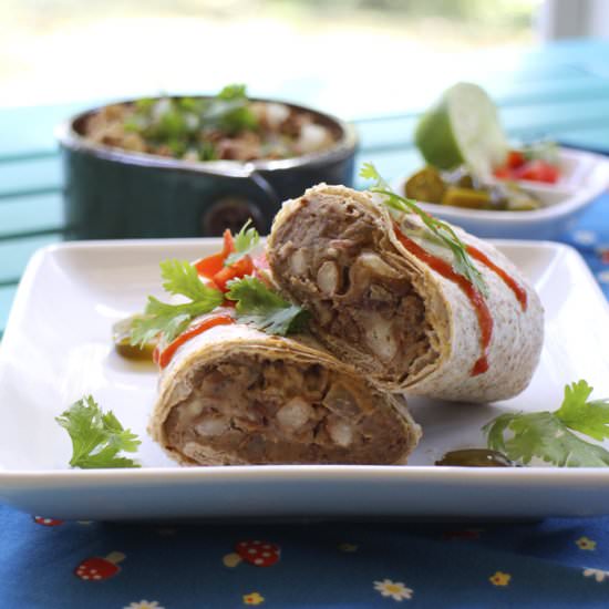 Refried Bean Burritos