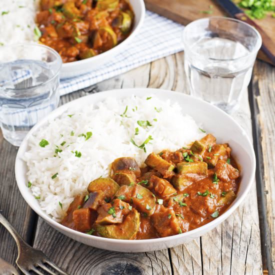 Eggplant and Zucchini Curry