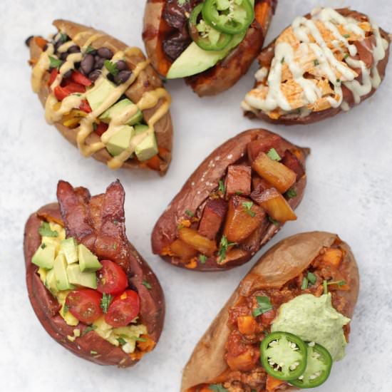 6 Ways with Baked Sweet Potatoes