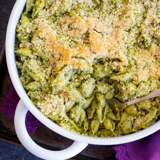 Mustard Green Pesto Pasta