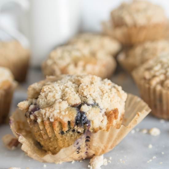Brown Butter Blueberry Muffins