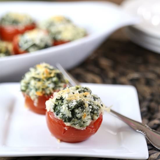 Spinach Stuffed Tomatoes