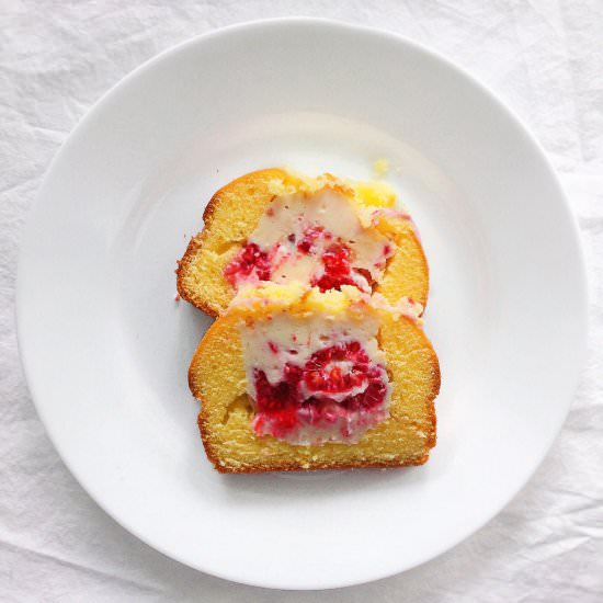 Raspberry Cheesecake Pound Cake