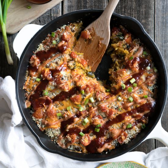 BBQ Spaghetti Squash Skillet