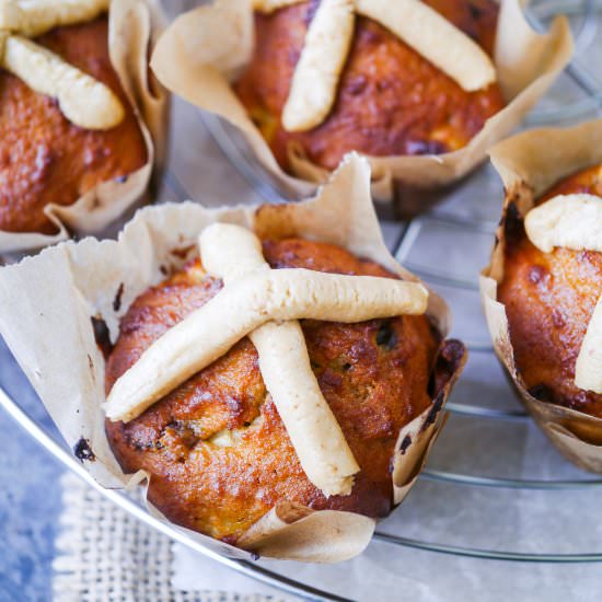 Paleo Hot Cross Muffins