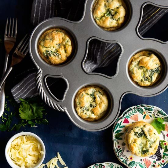 Spinach and Gouda Soufflés