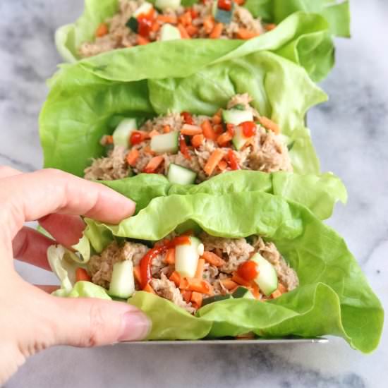 Zesty Tuna Lettuce Wraps