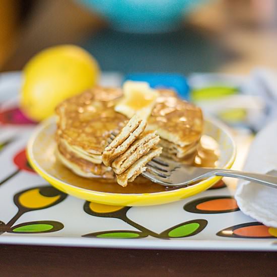 Cream Cheese Pancakes with Lemon