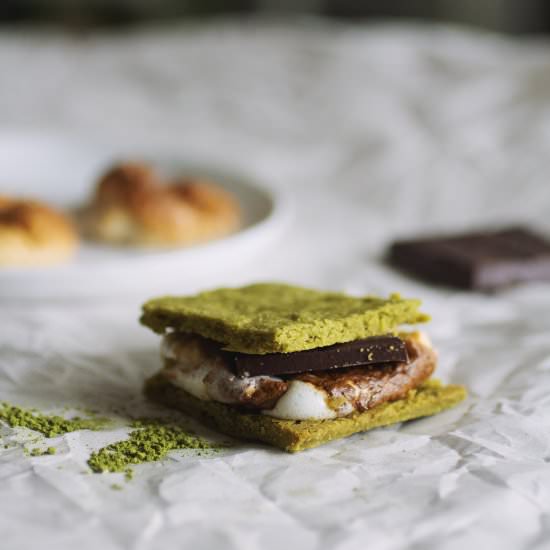 Matcha Shortbread S’mores