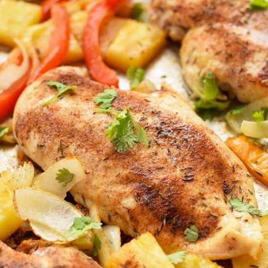 Sheet Pan Jerk Chicken