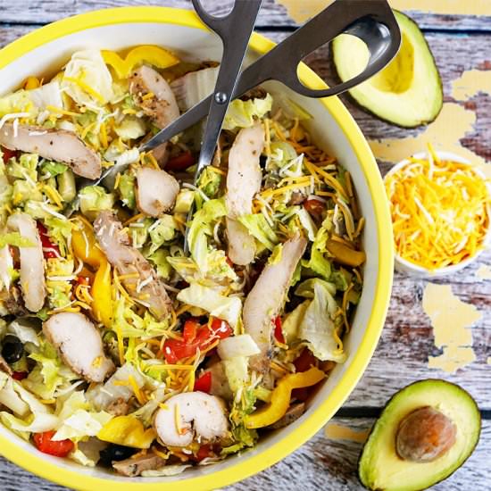 Easy Chicken Fajita Salad