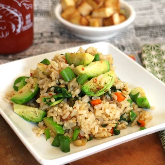 Brussels sprouts fried rice