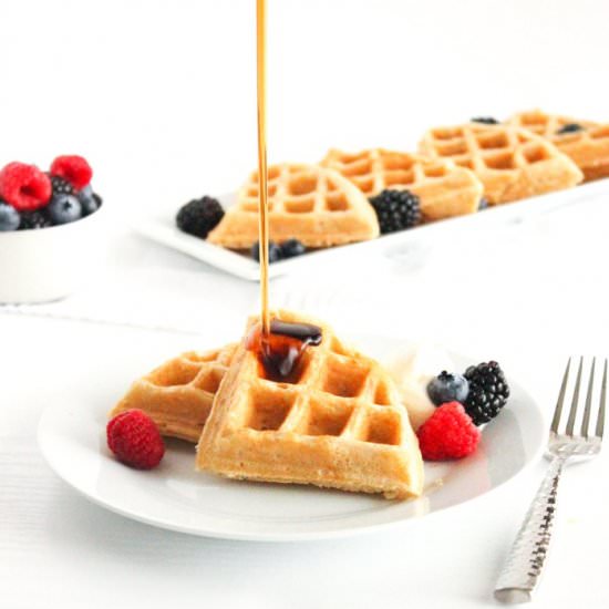 Whole Grain Sourdough Waffles