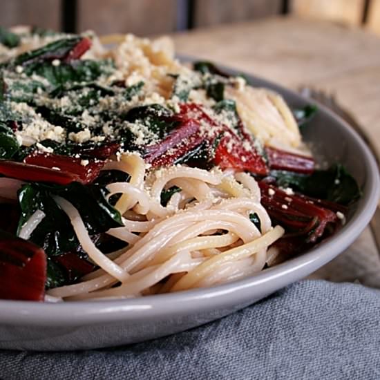 Quick Chard Spaghetti