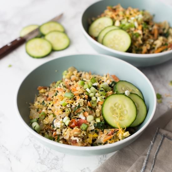 Poha with Veggies and Eggs
