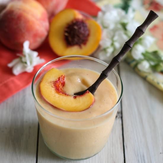 Quick Peach Frozen Yogurt