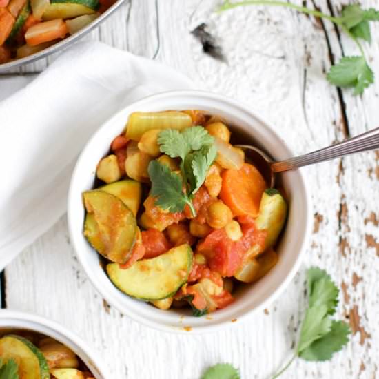 Moroccan Chickpea Veggie Sauté