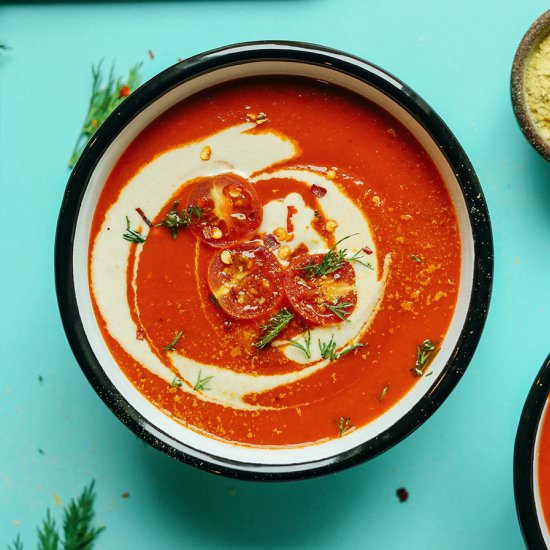 Roasted Red Pepper Tomato Soup