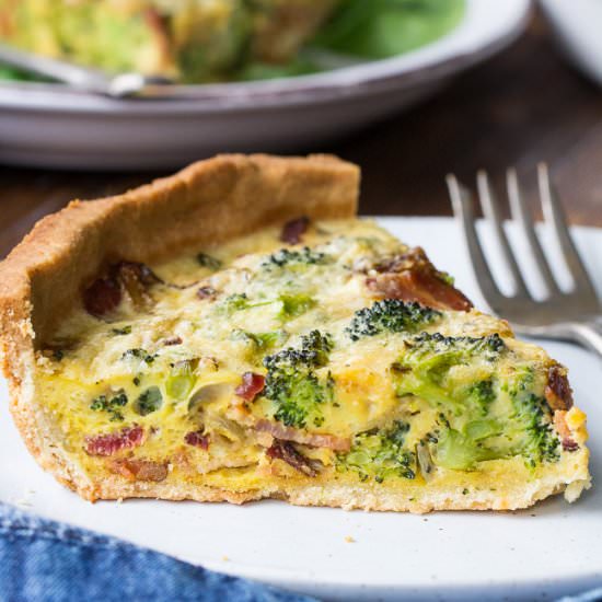 Paleo Broccoli Quiche with Bacon