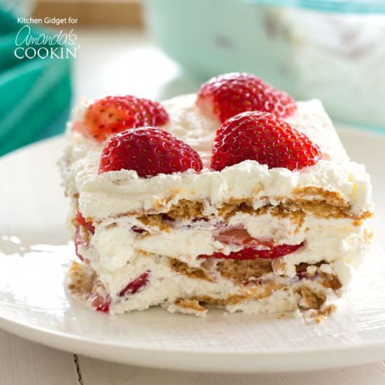 STRAWBERRY ICEBOX CAKE