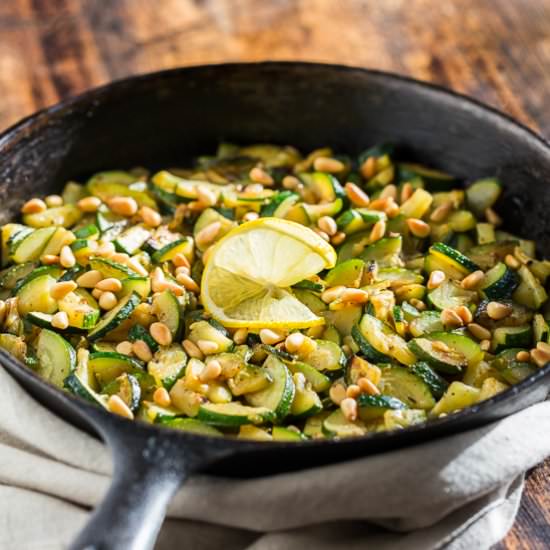 Easy Sautéed Lemon Herb Zucchini