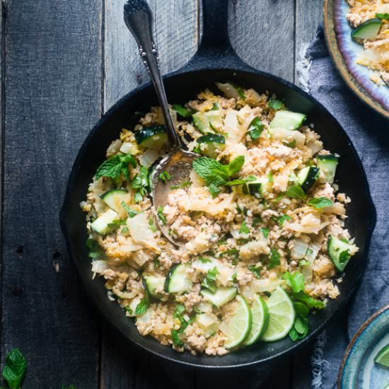 Larb Gai Thai Chicken Skillet