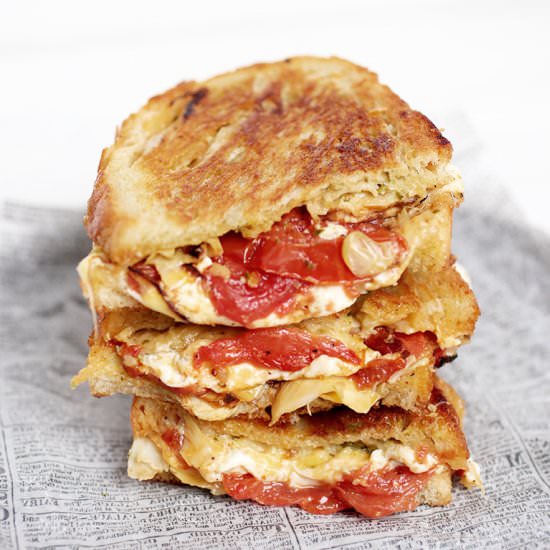 Tomato & Artichoke Grilled Cheese