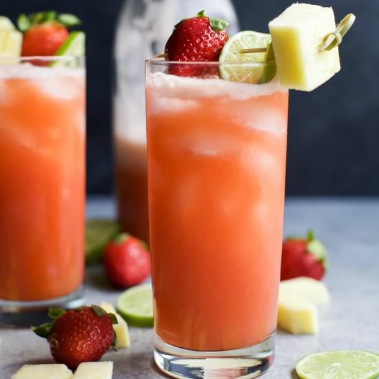 Pineapple Strawberry Agua Fresca