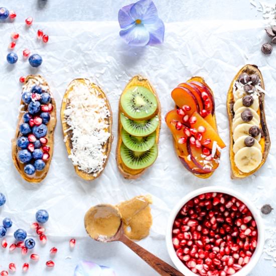 Sweet Potato Toast 5 Ways