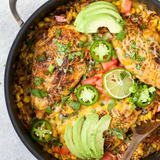 One Pan Southwestern Chicken & Rice
