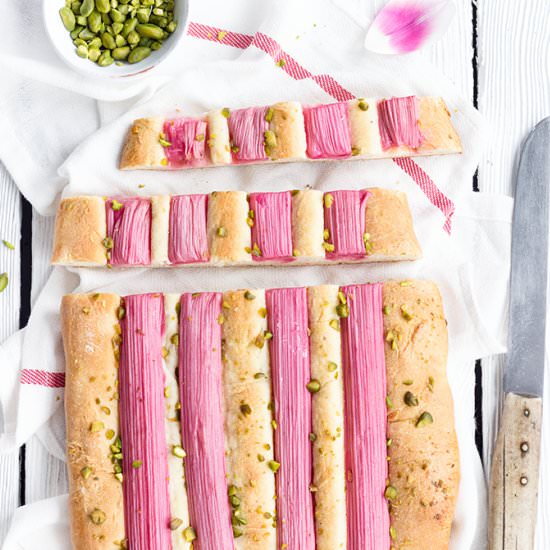 Rhubarb Yeast Flatbread