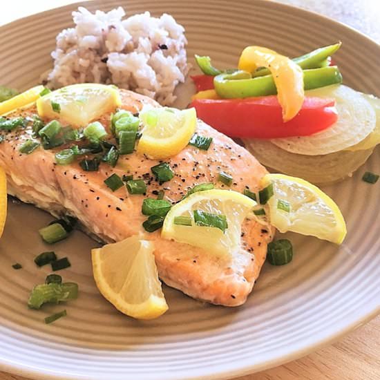 Steamed Salmon with Butter